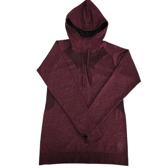 BLACK DIAMOND heathered burgundy crux hoody pullover climbing hiking activewear - Picture 2 of 14